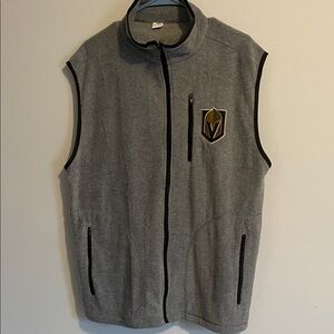 Men's Gray Fleece Vest - Golden Knights